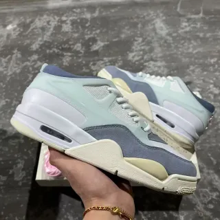 Blue Gray Layered Multi-Material Upper Translucent Overlay Sneakers