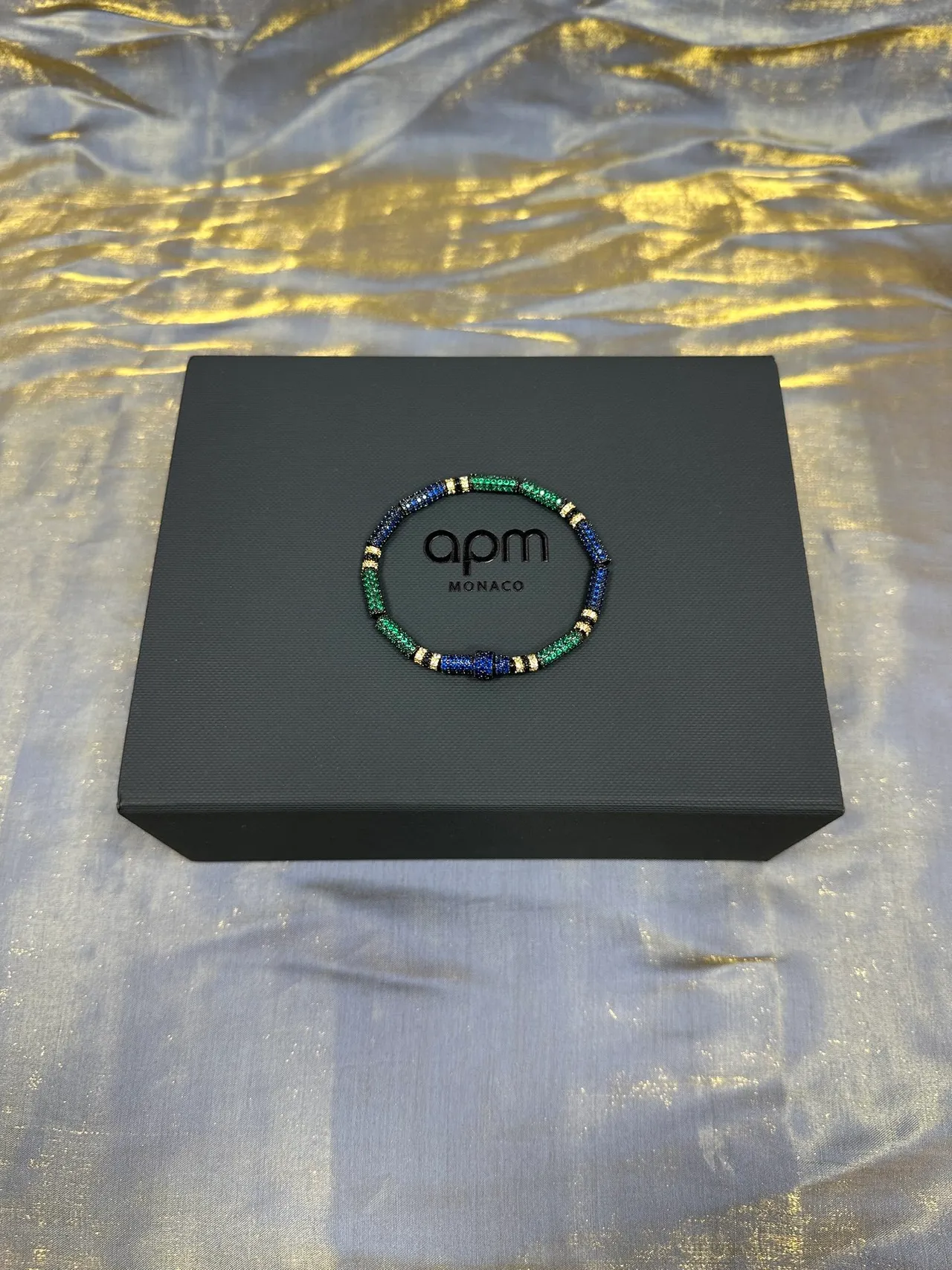 Blue Green Beaded Segmented Bracelet 5