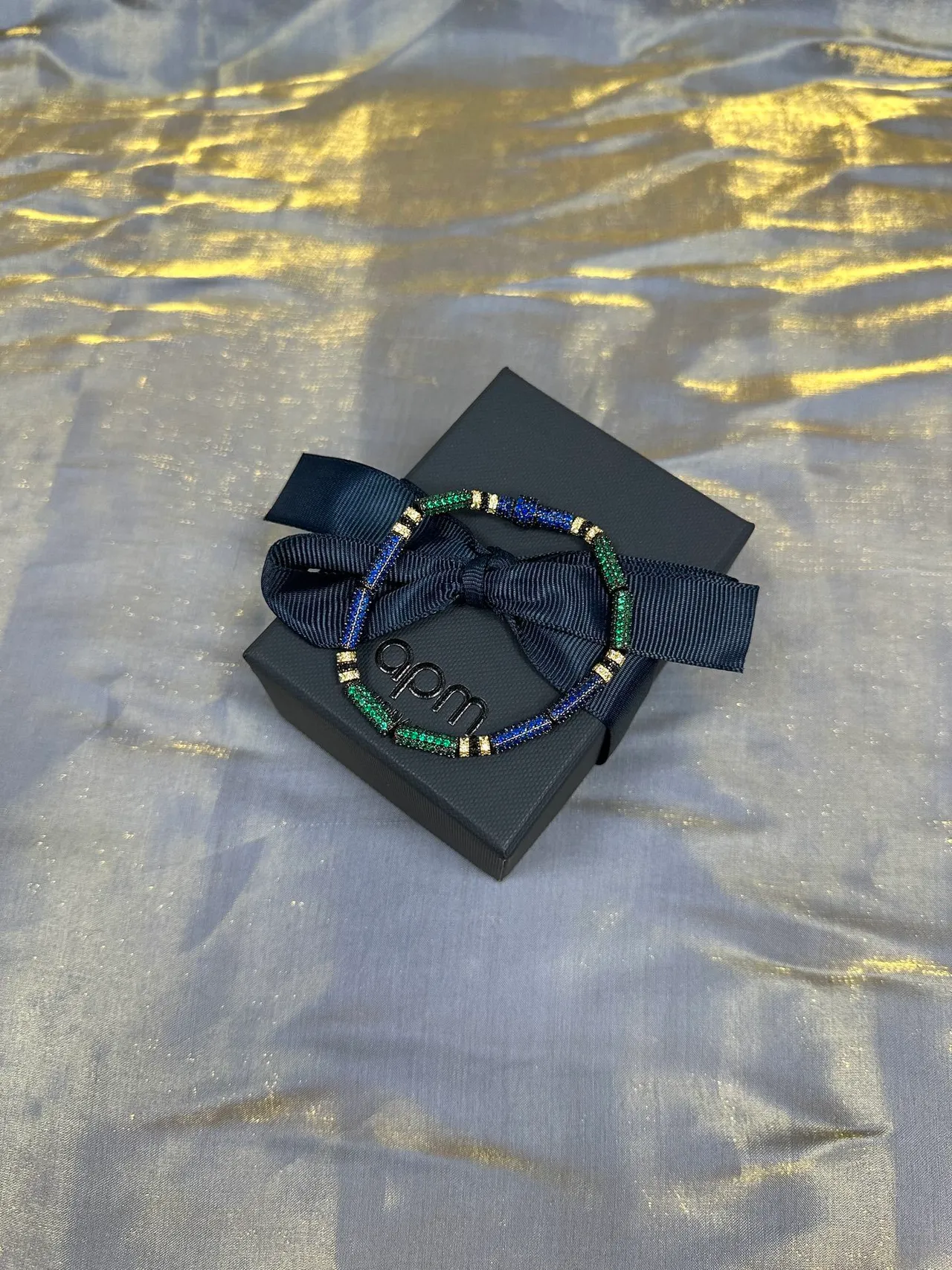 Blue Green Beaded Segmented Bracelet 6