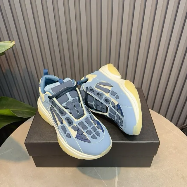 Blue Navy Oversized Sole Laceless Strap Closure Chunky Sneakers 3
