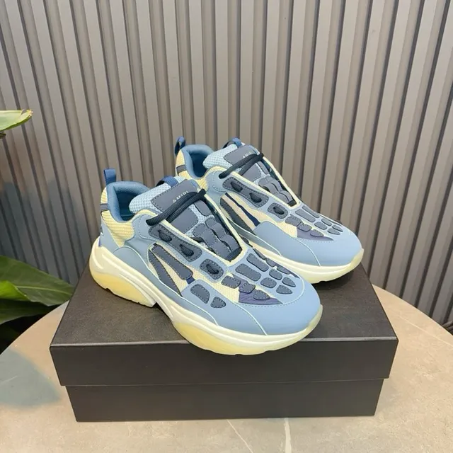 Blue Navy Oversized Sole Laceless Strap Closure Chunky Sneakers 4