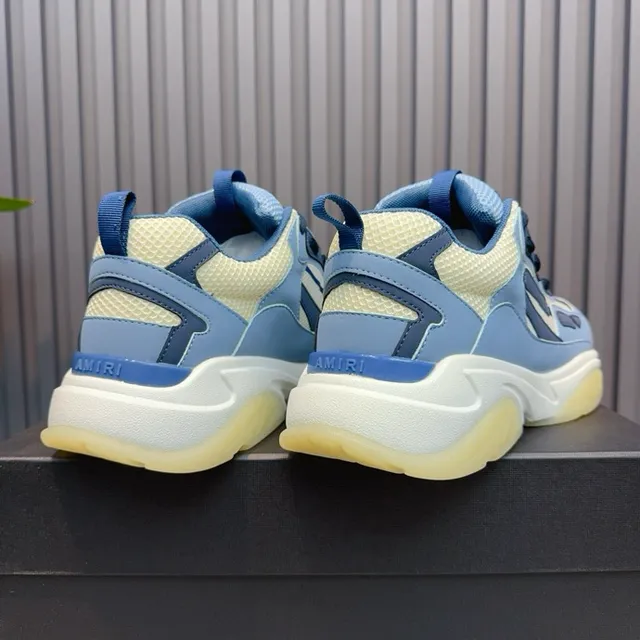 Blue Navy Oversized Sole Laceless Strap Closure Chunky Sneakers 7