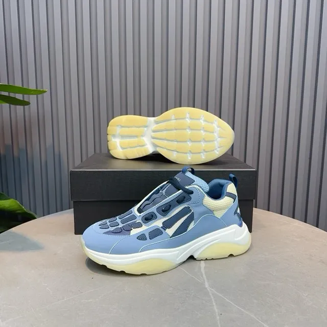 Blue Navy Oversized Sole Laceless Strap Closure Chunky Sneakers 9