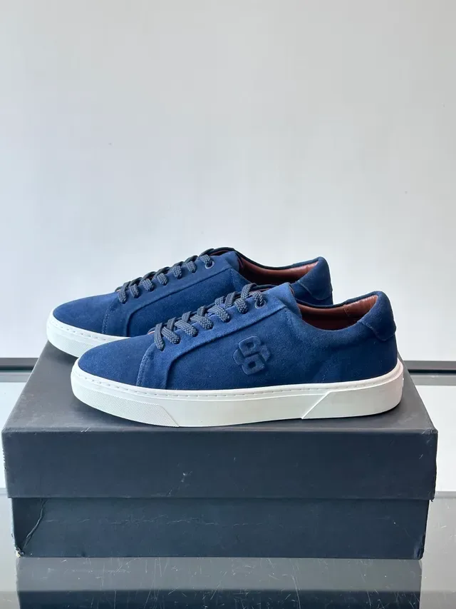 Blue Suede Low-Top Lifestyle Sneakers 5