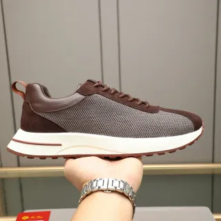 Brown and Gray Mesh-Suede Lifestyle Sneaker