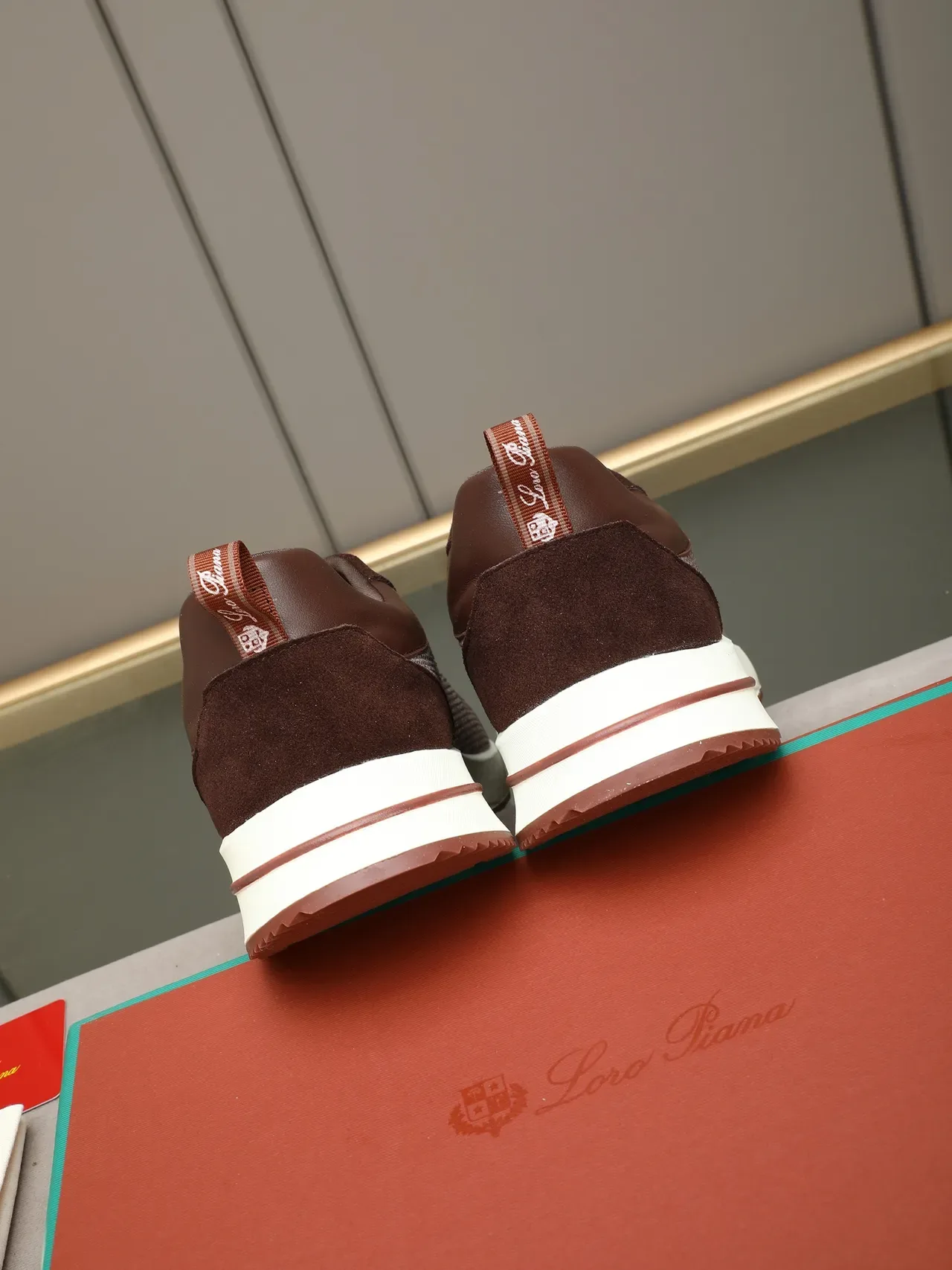 Brown and Gray Mesh-Suede Lifestyle Sneaker 3