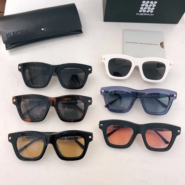 Brown White Rectangular Full-Rim Tortoiseshell Acetate Sunglasses 3
