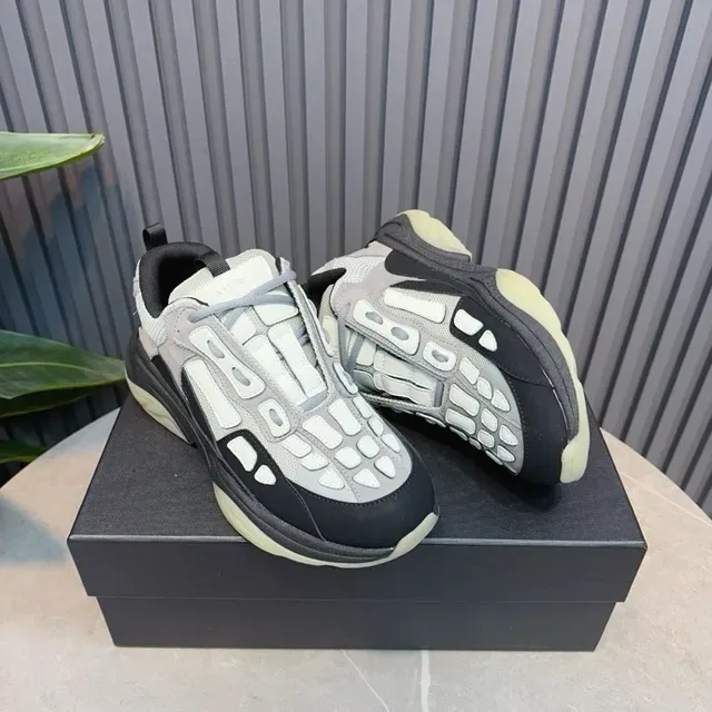 Chunky Cage-Overlay Low-Top Lifestyle Sneakers 9