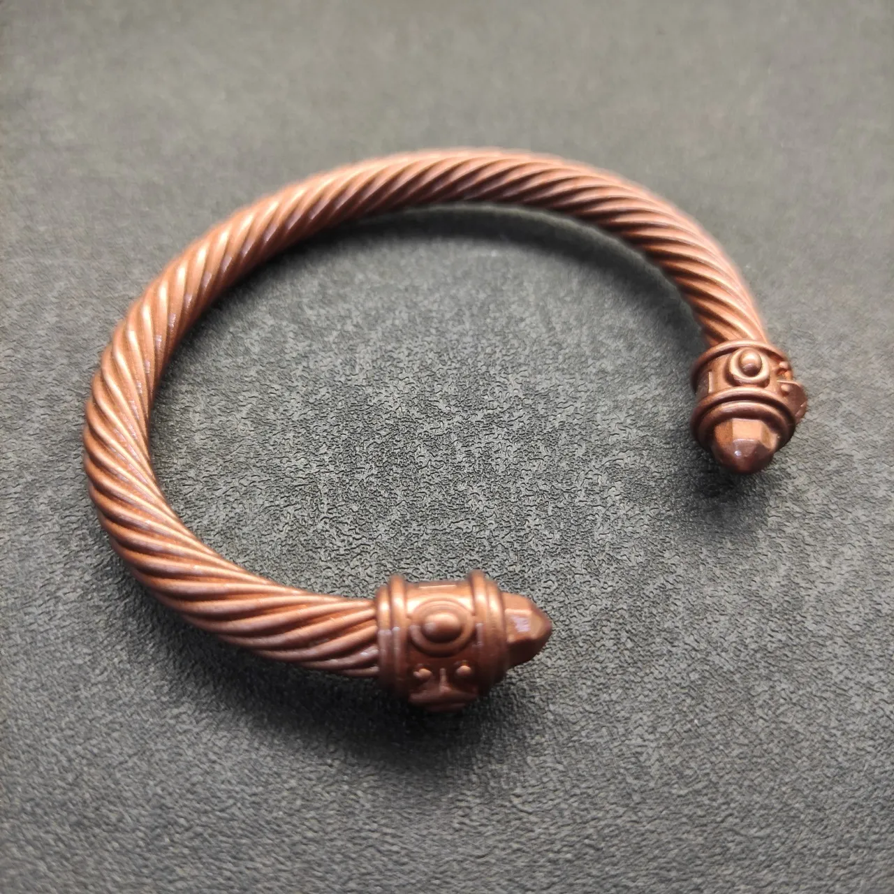Copper-Tone Twisted Cable Cuff Bracelet 6