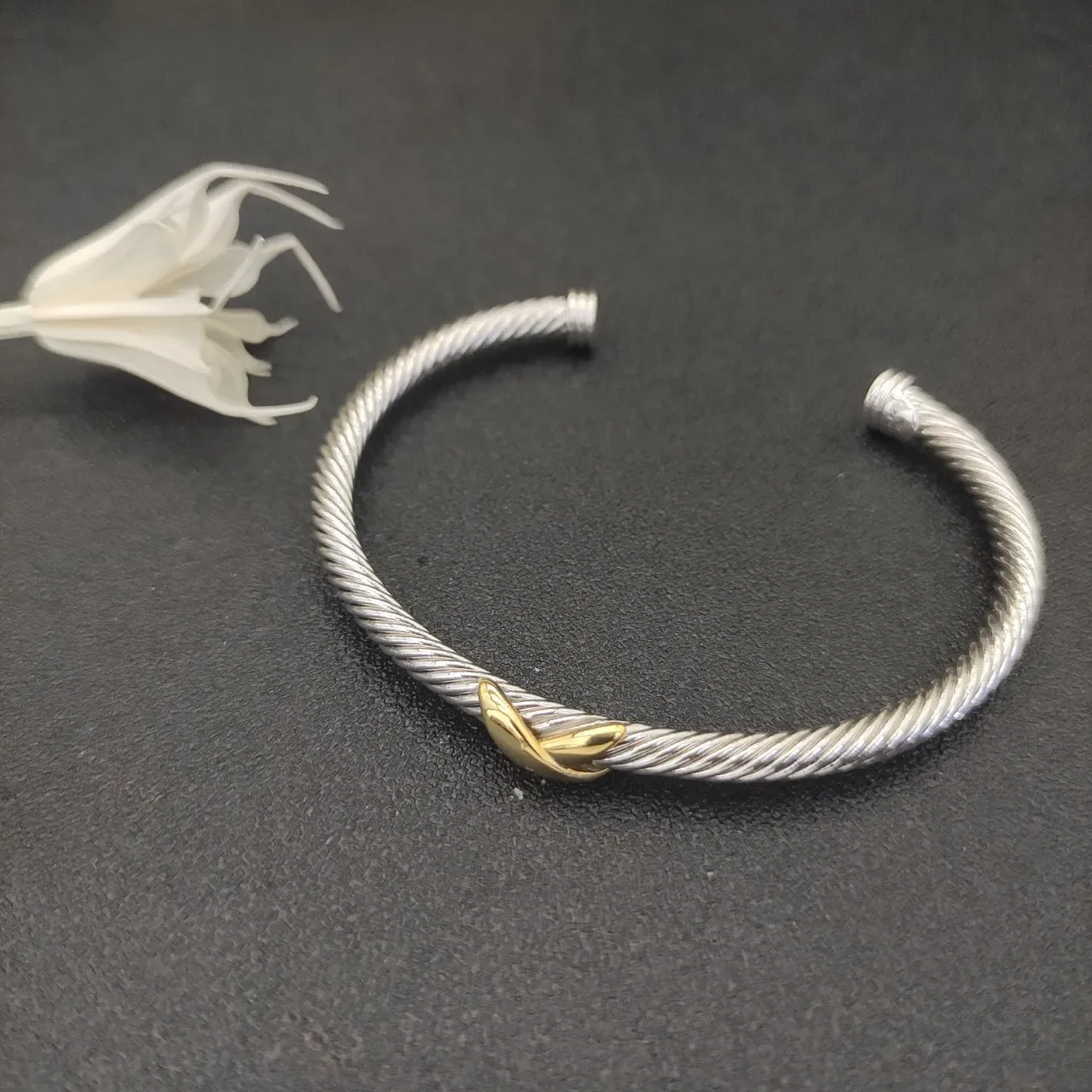 David Yurman Cable Classics Twisted Silver and Gold Bracelets 8