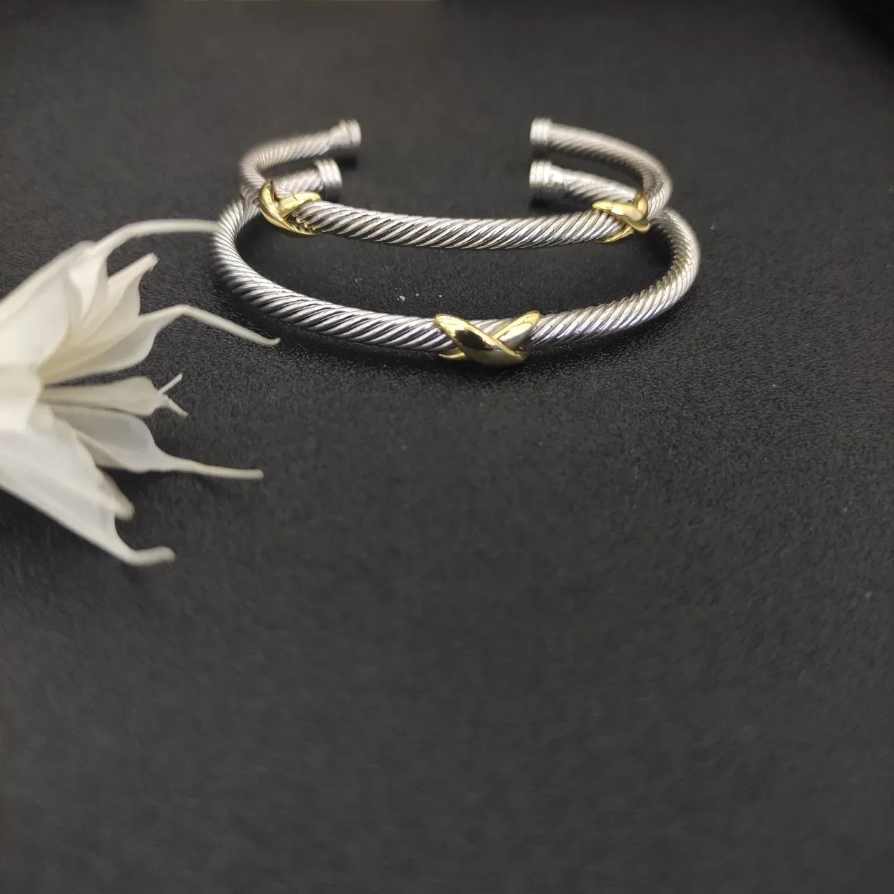 David Yurman Cable Classics Twisted Silver and Gold Bracelets 9