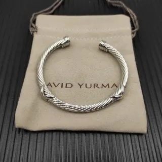 David Yurman Cable Classics Pulsera Plateada Trenzada