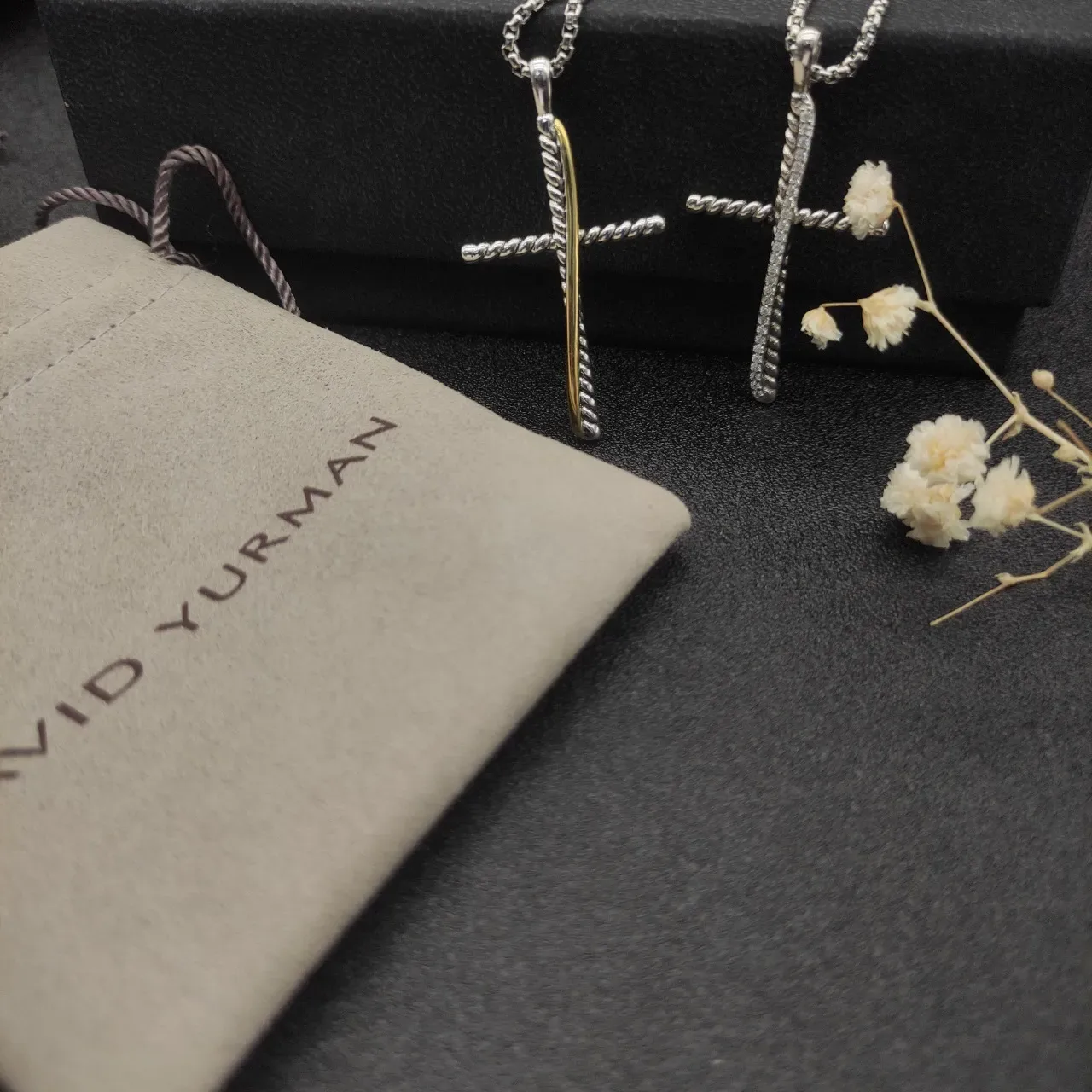 David Yurman Cable Collectibles Twisted Cross Pendant Necklace 8