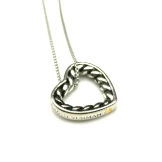 David Yurman Cable Collection খোলা হার্ট পেন্ডেন্ট নেকলেস