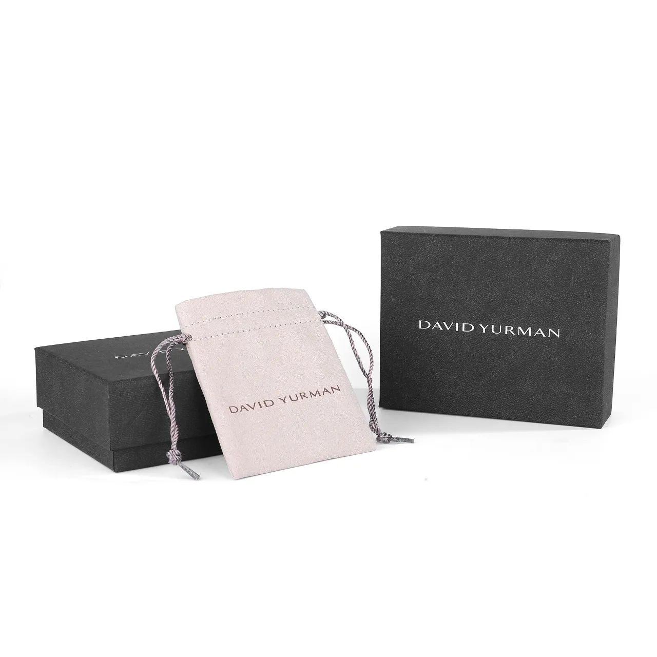 David Yurman ধূসর সুয়েডের মতো ফ্যাব্রিক টুইস্টেড কর্ড ড্রস্ট্রিংস হ্যান্ডব্যাগ 5
