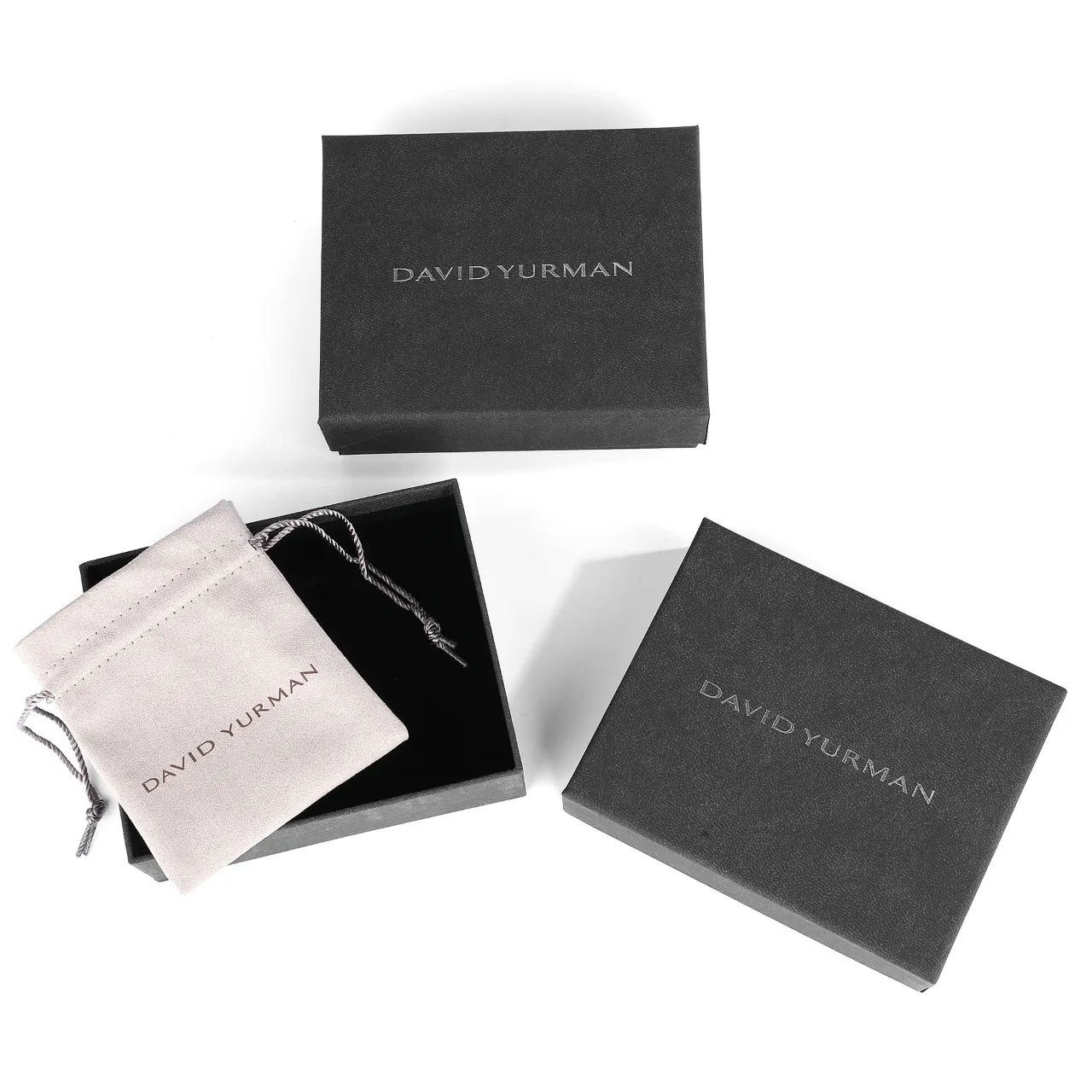 David Yurman ধূসর সুয়েডের মতো ফ্যাব্রিক টুইস্টেড কর্ড ড্রস্ট্রিংস হ্যান্ডব্যাগ 6