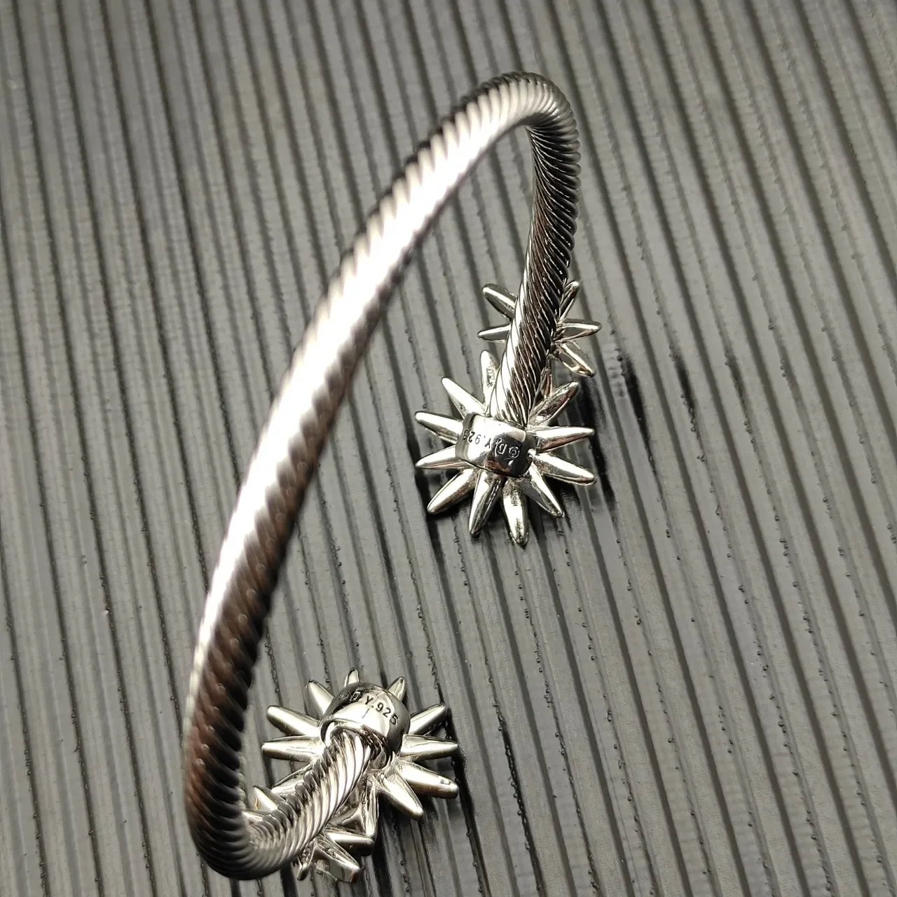 David Yurman Starburst Cable Open Cuff Bracelet 4