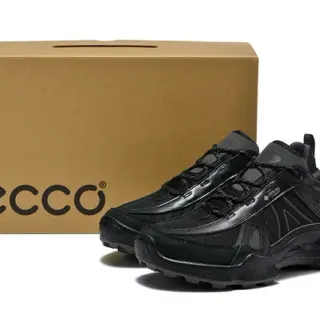 ECCO حذاء رياضي أسود من مواد مختلطة للأسلوب الحياتي