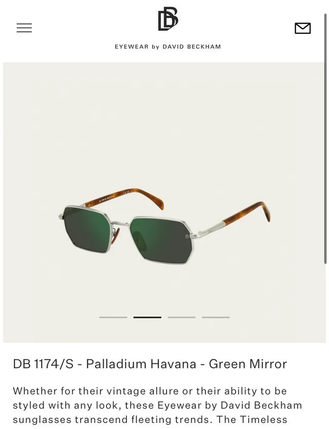 Eyewear by David Beckham DB 1174/S Gold Black Blue Shaded Gold Mirror Sunglasses 7