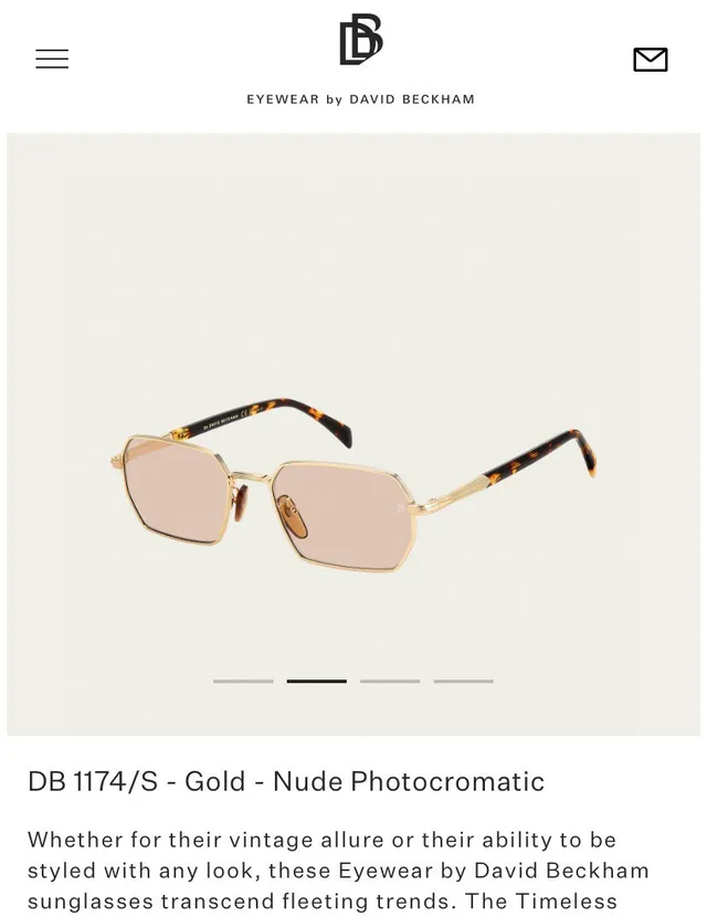 Eyewear by David Beckham DB 1174/S Gold Black Blue Shaded Gold Mirror Sunglasses 9