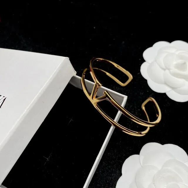 Gold and Black Polished Open Cuff Bracelets 7