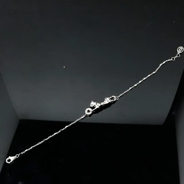 قلادة كولار ذهبية فضية على شكل فهد حجر Pavé-Set 3