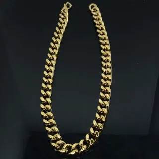 Collier de chaîne curbe chunky dorée