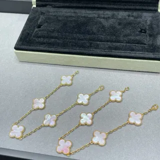 سوارات سلسلة ذهبية كلفر إنلاي لؤلؤ الأم