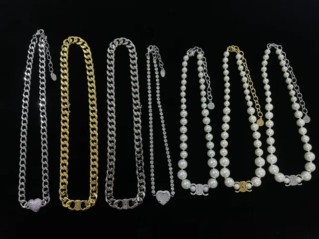 Gold-Tone Letter Charm Pendant Necklaces 6