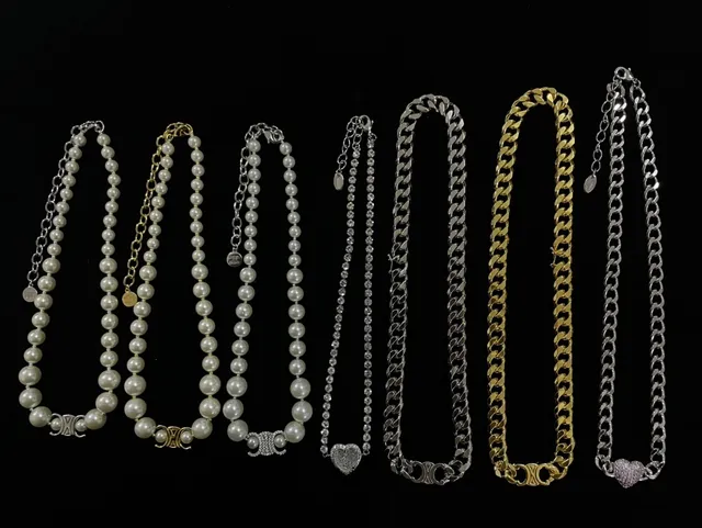 Gold-Tone Letter Charm Pendant Necklaces 7