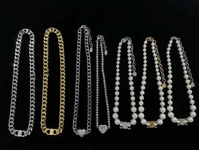 Gold-Tone Letter Charm Pendant Necklaces 8