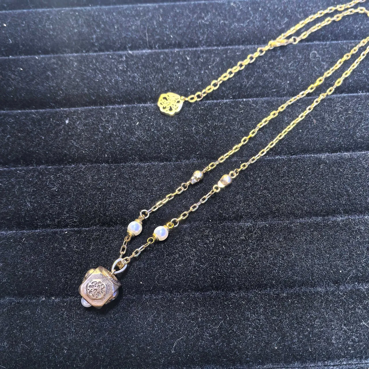 金色玫瑰藤蔓吊坠项链 10