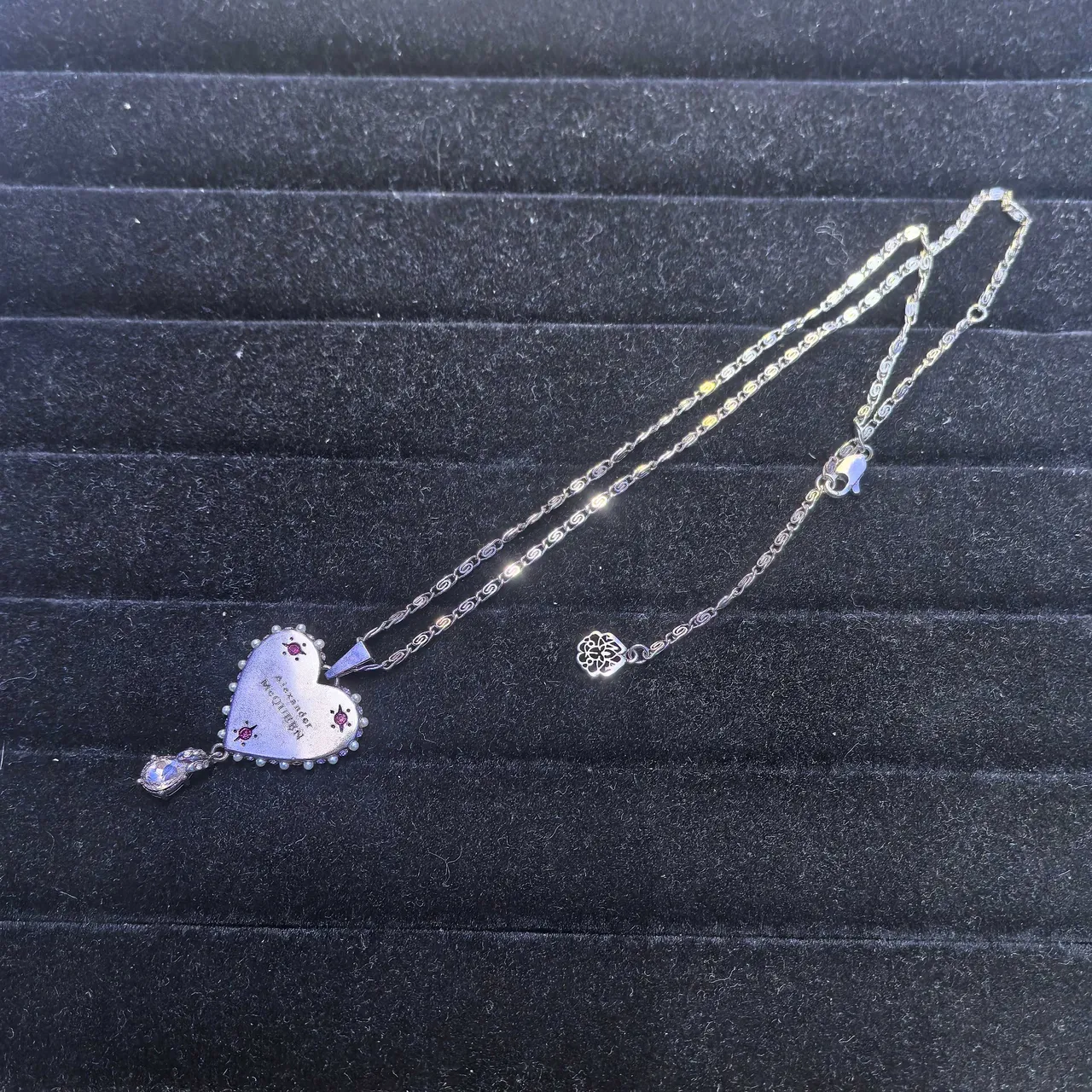 金色玫瑰藤蔓吊坠项链 12