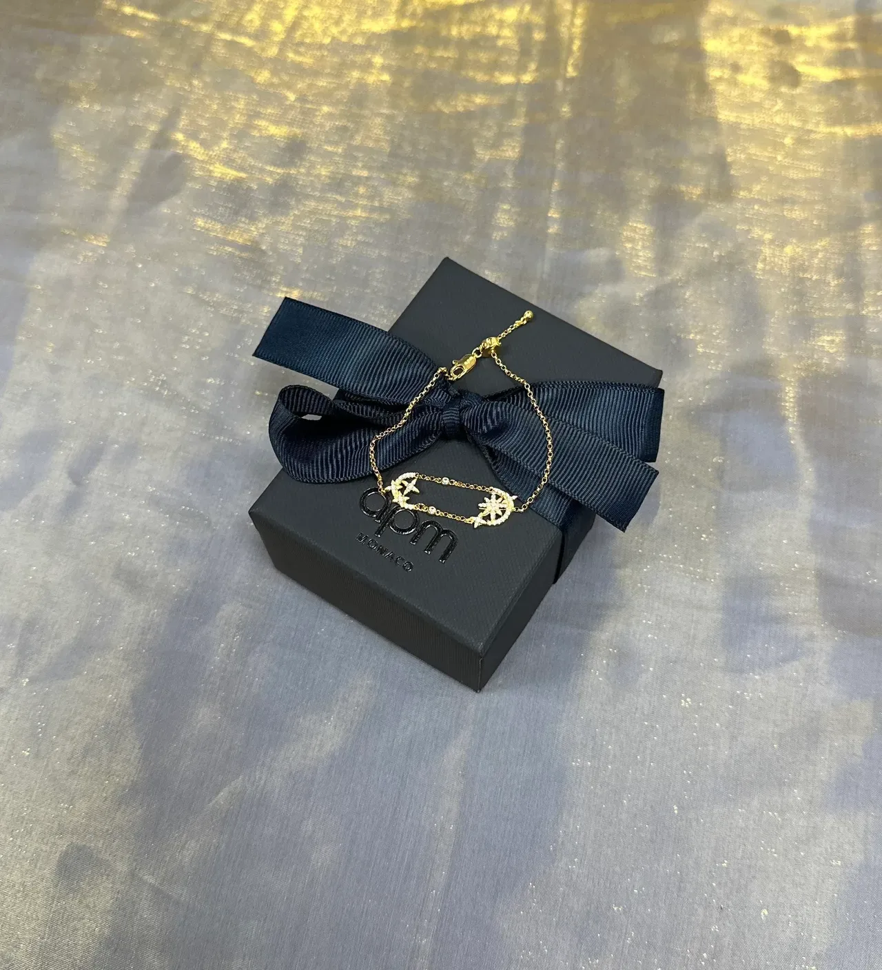 Gold-Tone Star and Compass Rose Charm Bracelet 6