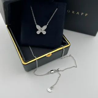 Graff Papillon Diamants Pavé Marquise Centre Collier