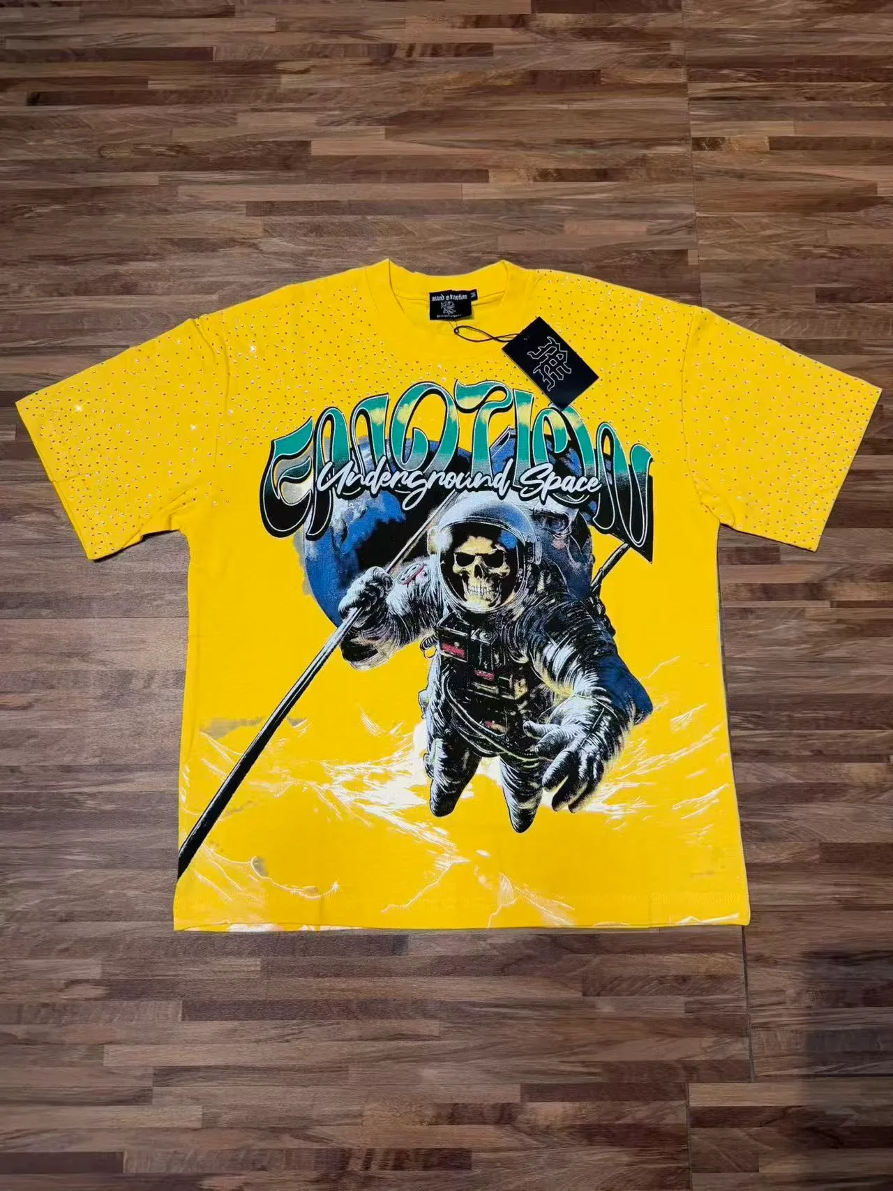 Graphic Print Astronaut Skull T-Shirt 13