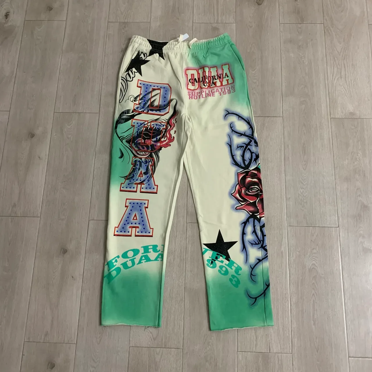 Graphic-Print Dip-Dye Elastic-Waist Loose Fit Sweatpants 2