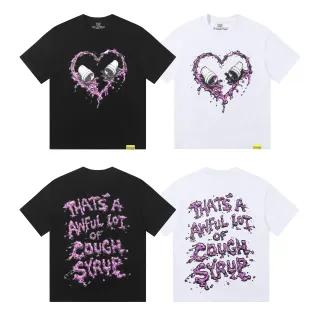 Camiseta con estampado gráfico de corazón en salpicadura líquida
