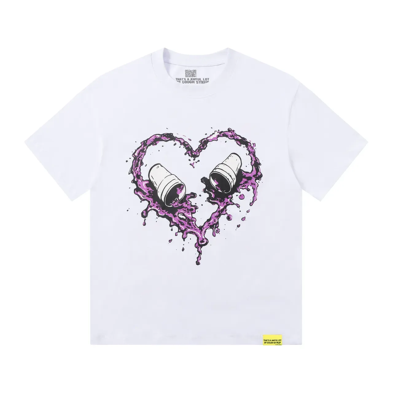 Graphic-Print Heart Liquid Splash T-Shirt 6