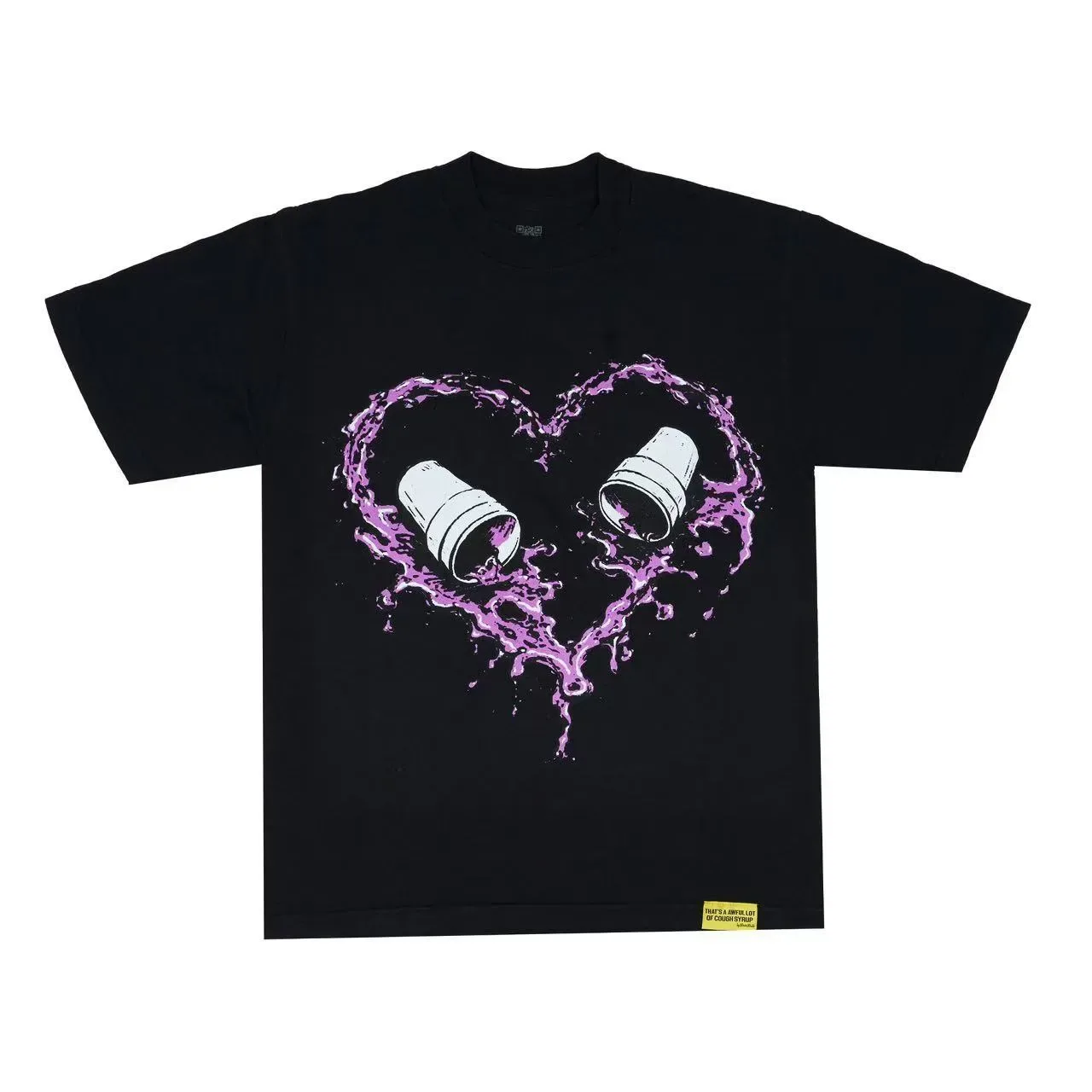 Graphic-Print Heart Liquid Splash T-Shirt 17