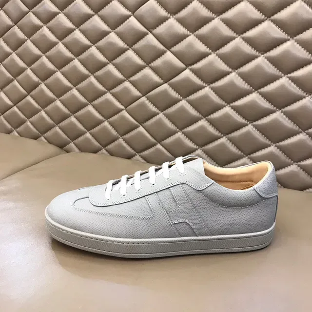 Gray Orange Perforated Upper Flat Platform Sole Sneakers 6