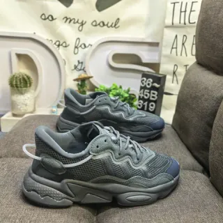 Gray Wave-Overlay Chunky Sneakers