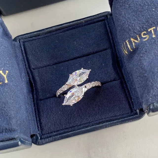 Harry Winston Crossover Double Marquise Diamond Ring 3