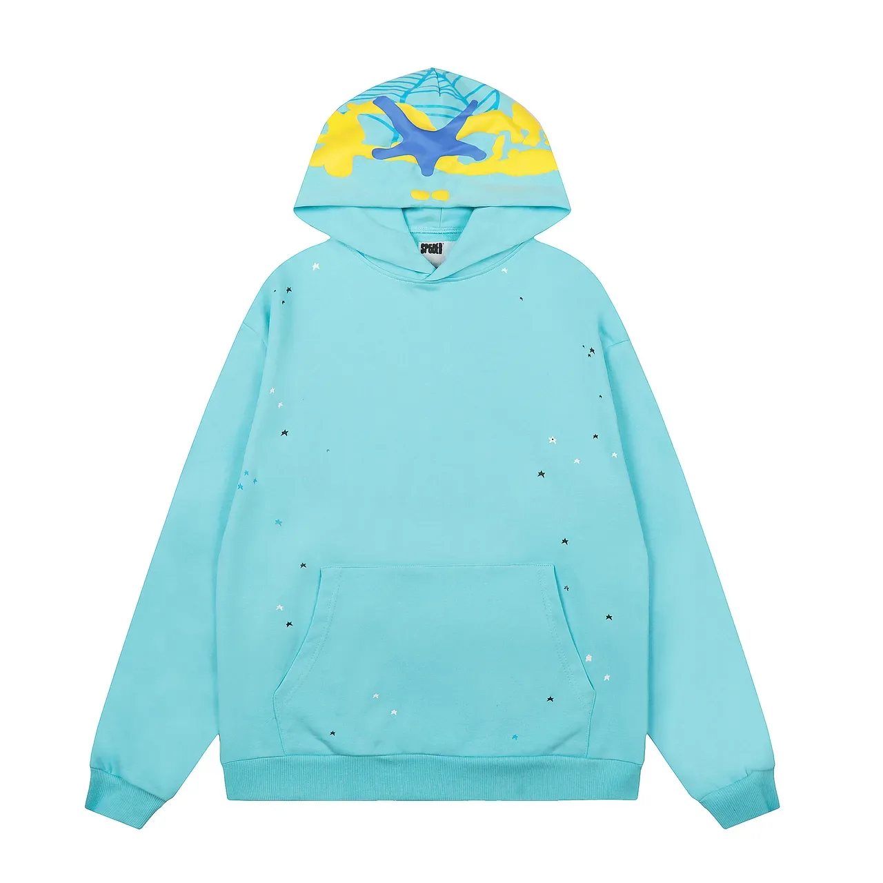 Light Cyan Graphic-Print Oversized Hoodie and Jogger Tracksuit 7