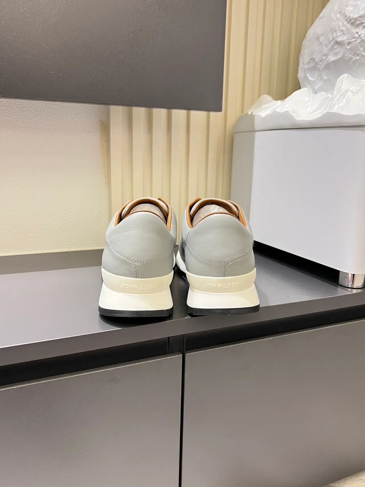 Light Gray Slip-On Lifestyle Sneakers 2