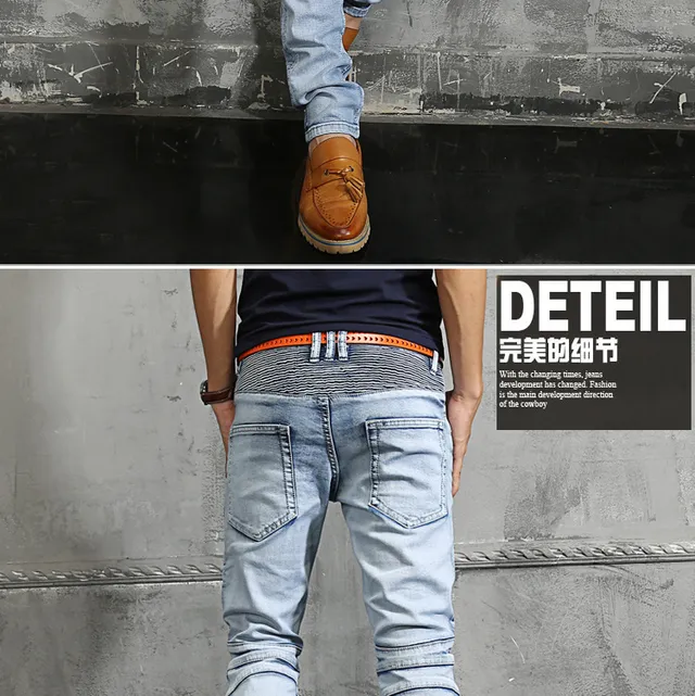 Jeans lavagem clara distressed panelled slim-fit rasgados 3