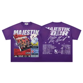MAJESTIK 巡演海报图案紫色T恤