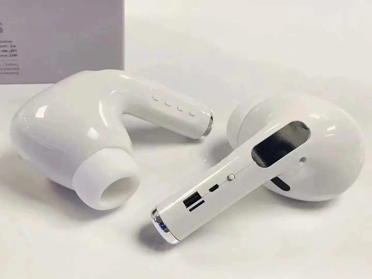 Mint Green and White Big Pea Headphones Speaker TWS Earbuds 9