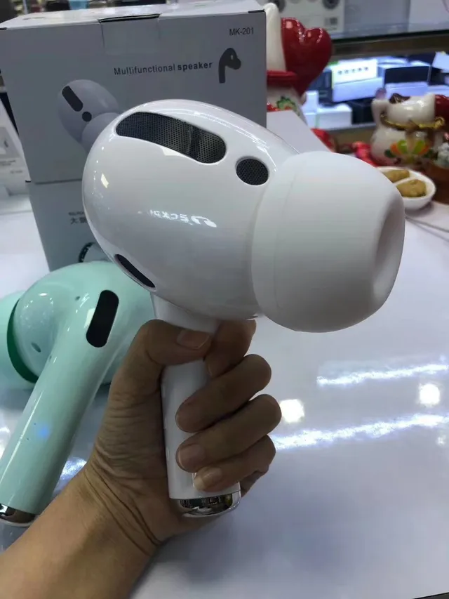 Mint Green and White Big Pea Headphones Speaker TWS Earbuds 15