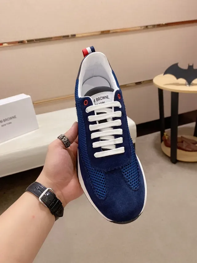 Navy Suede and Mesh Low-Top Lifestyle Sneaker 2